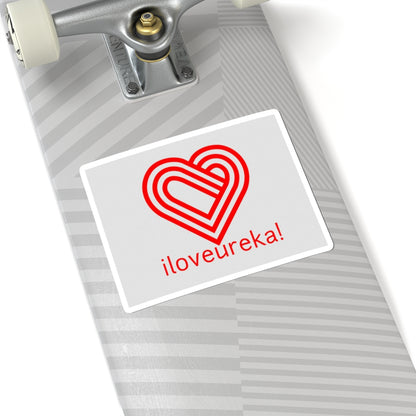 'iloveureka!' Red Heart Logo Sticker